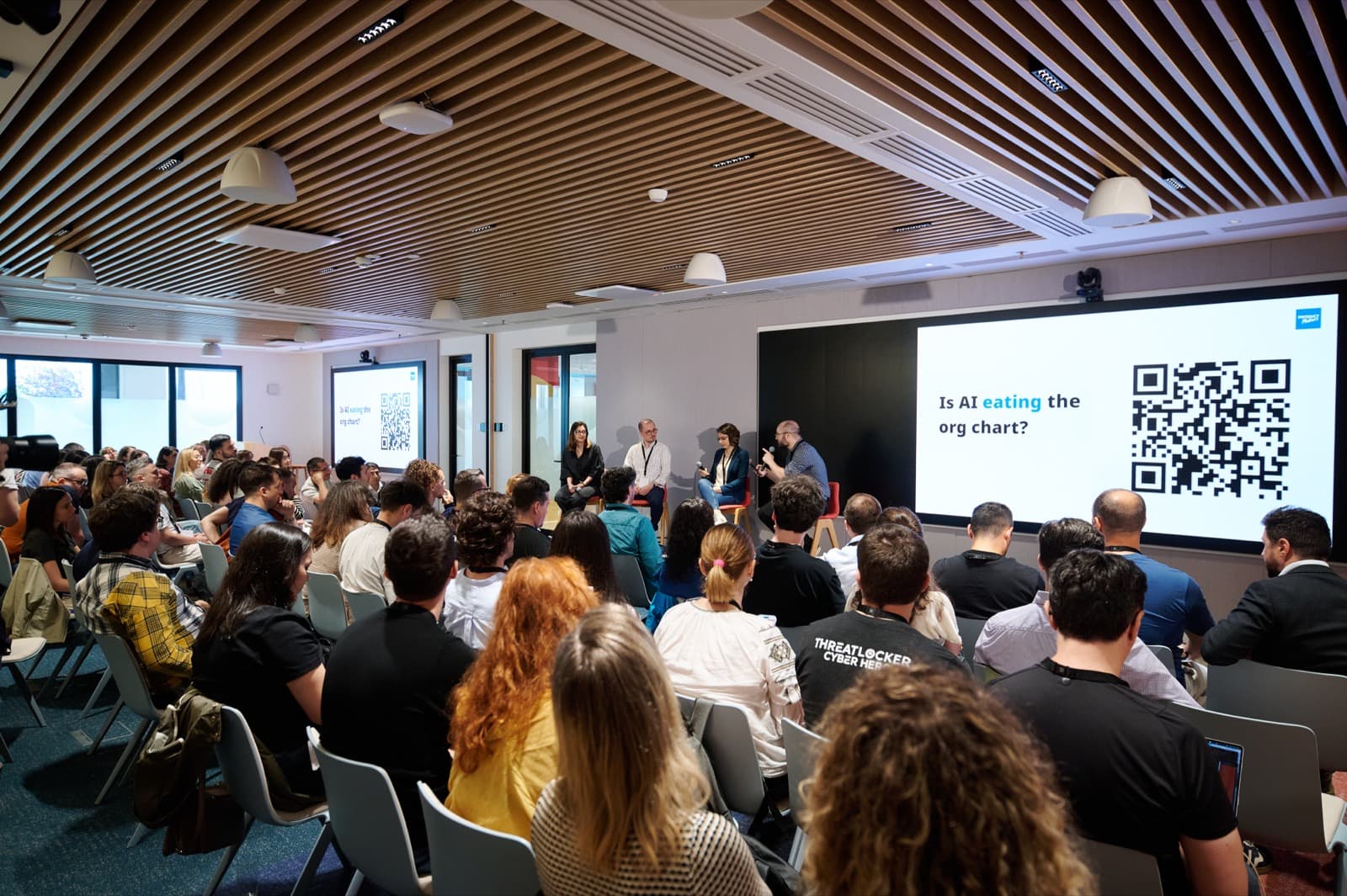 The panel on stage at Product Jam 2026